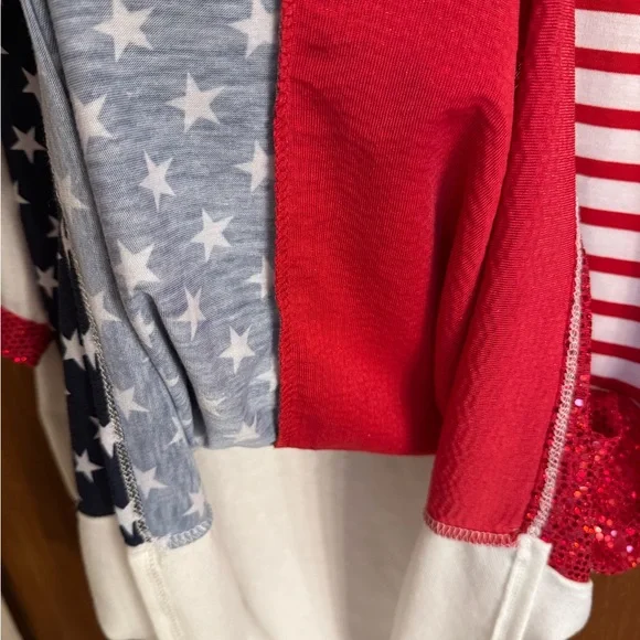 BiBi Patriotic Star and Stripe Tee - Red, White, and Blue, New Without Tags, XL - Picture 12 of 12